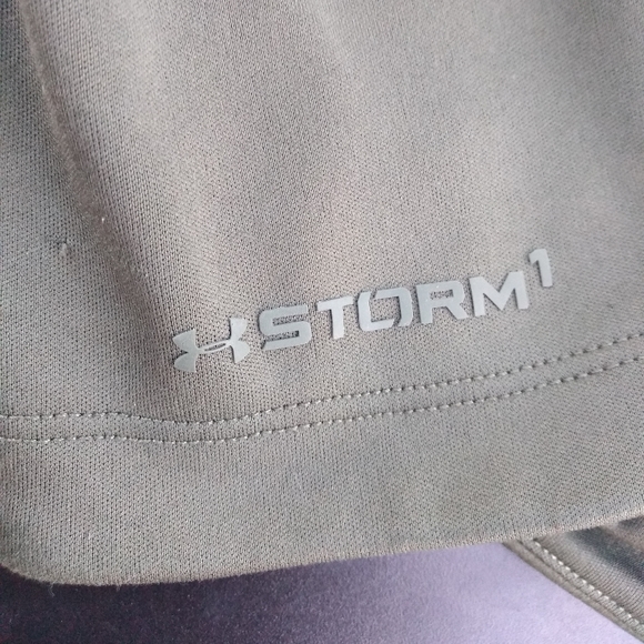 Under Armour Greenish Grey Hooded Jacket, Storm1, Medium - Picture 13 of 13